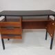 Vintage office design 50s honey and black wood