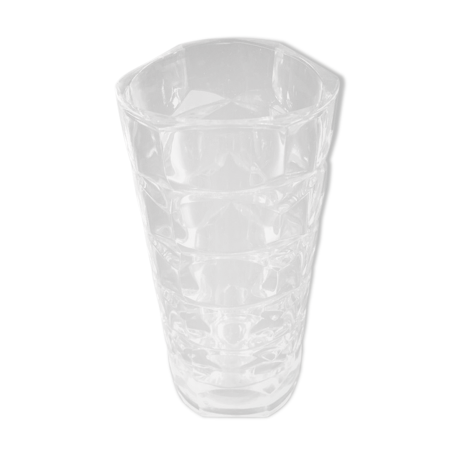 Art Deco faceted glass vase