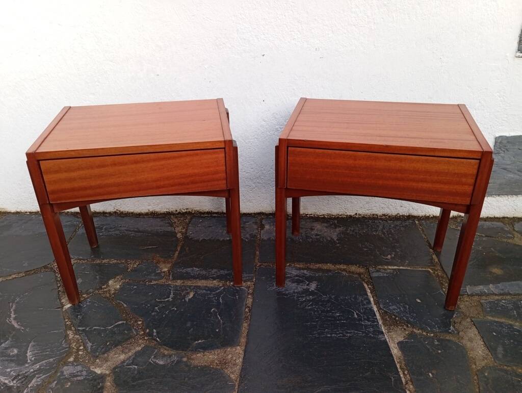 Pair of Scandinavian teak bedside tables