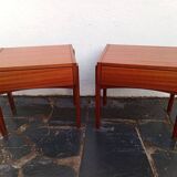 Pair of Scandinavian teak bedside tables