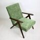 Fauteuil vintage vert olive modèle B-310, années 1970