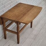 1970s, Danish design by Henning Kjærnulf for EG Kvalitetsmøbel, foldable sofa table, oak.