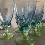 Bormioli rocco bahia blue & green art nouveau ombre verres