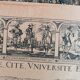 Old map of Paris by Melchior Tavernier