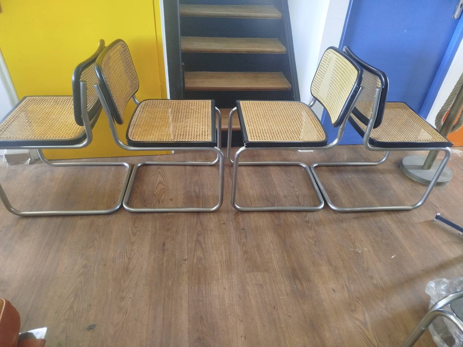 Ensemble de 4 chaises Marcel Breuer Made in Italy 04/94