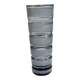 Smoked glass vase with gold stripe decoration, 1960s/1970s.