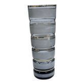 Smoked glass vase with gold stripe decoration, 1960s/1970s.