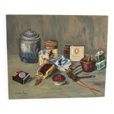 Nature morte signée Micheline Frouin 1970