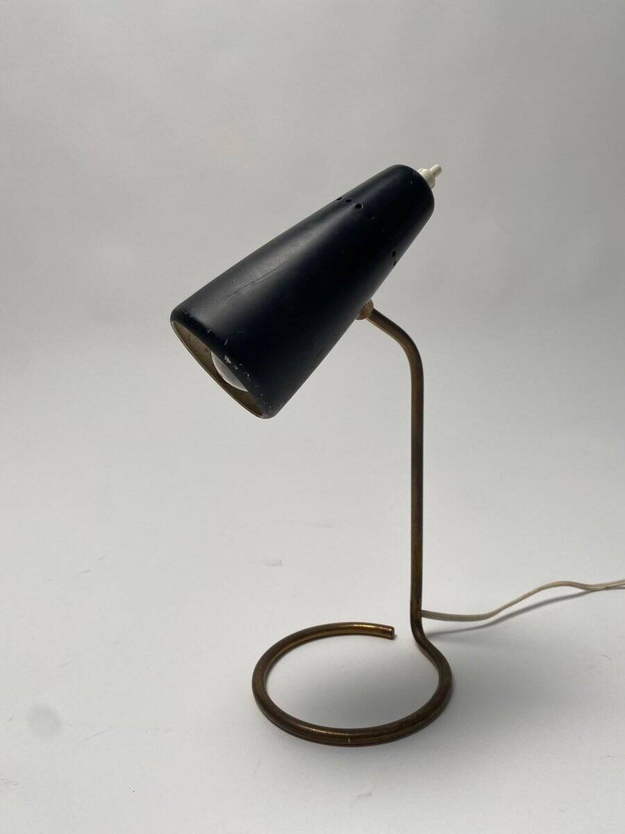 Italian Table Lamp in Brass and Metal from Stilnovo, 1950s