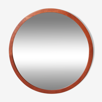 Miroir Rond - Cadre Teck - Scandinave 4.5