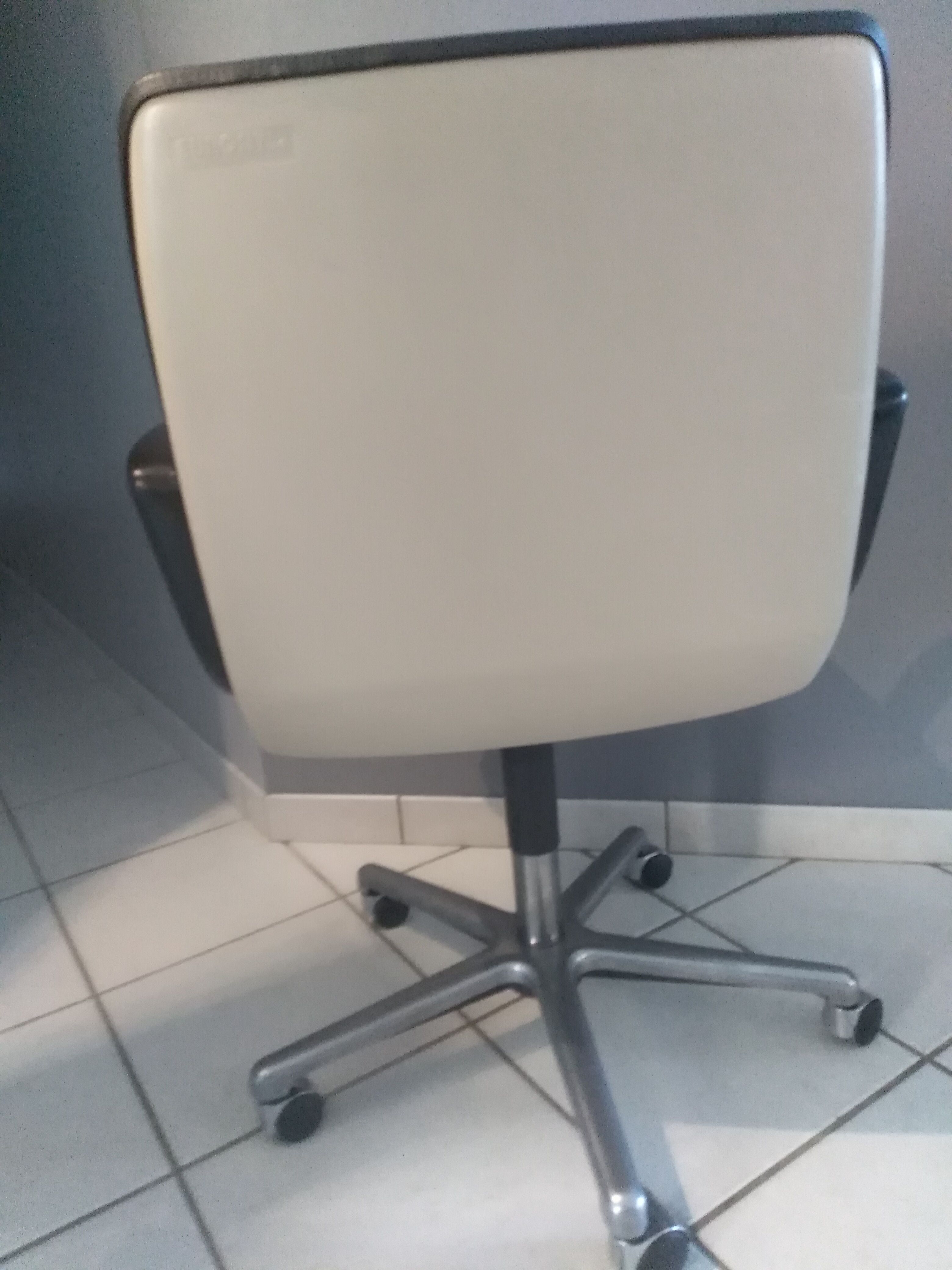 1970 vintage leather swivel office chair