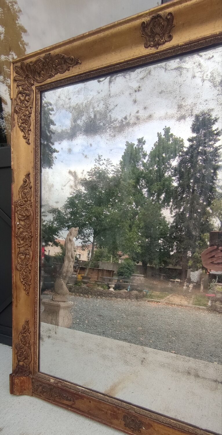 Old large gilded mirror