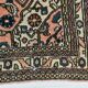 Tapis persan vintage Oushak en laine 5x7, Samon et bleu marine, 142x209 cm