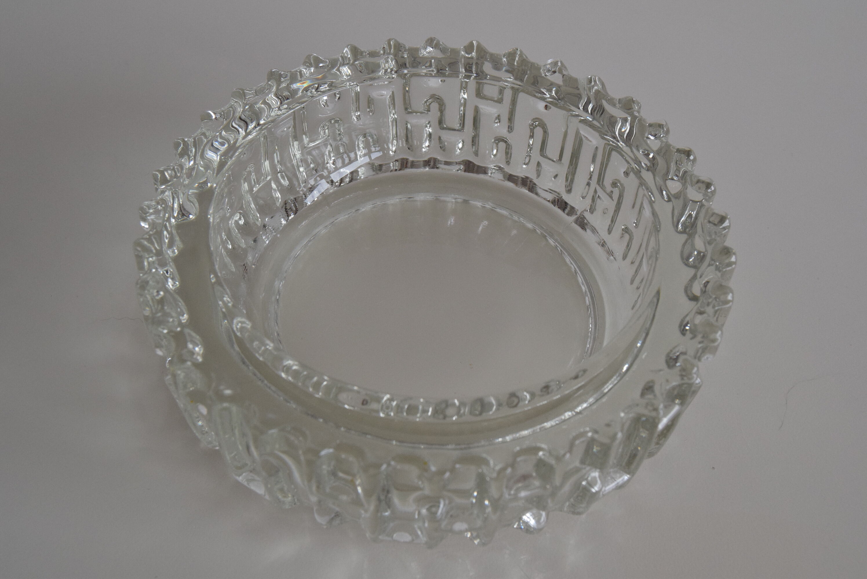 Vintage clear Ashtray-Designed by František Vízner for Hermanova Hut,1960's.