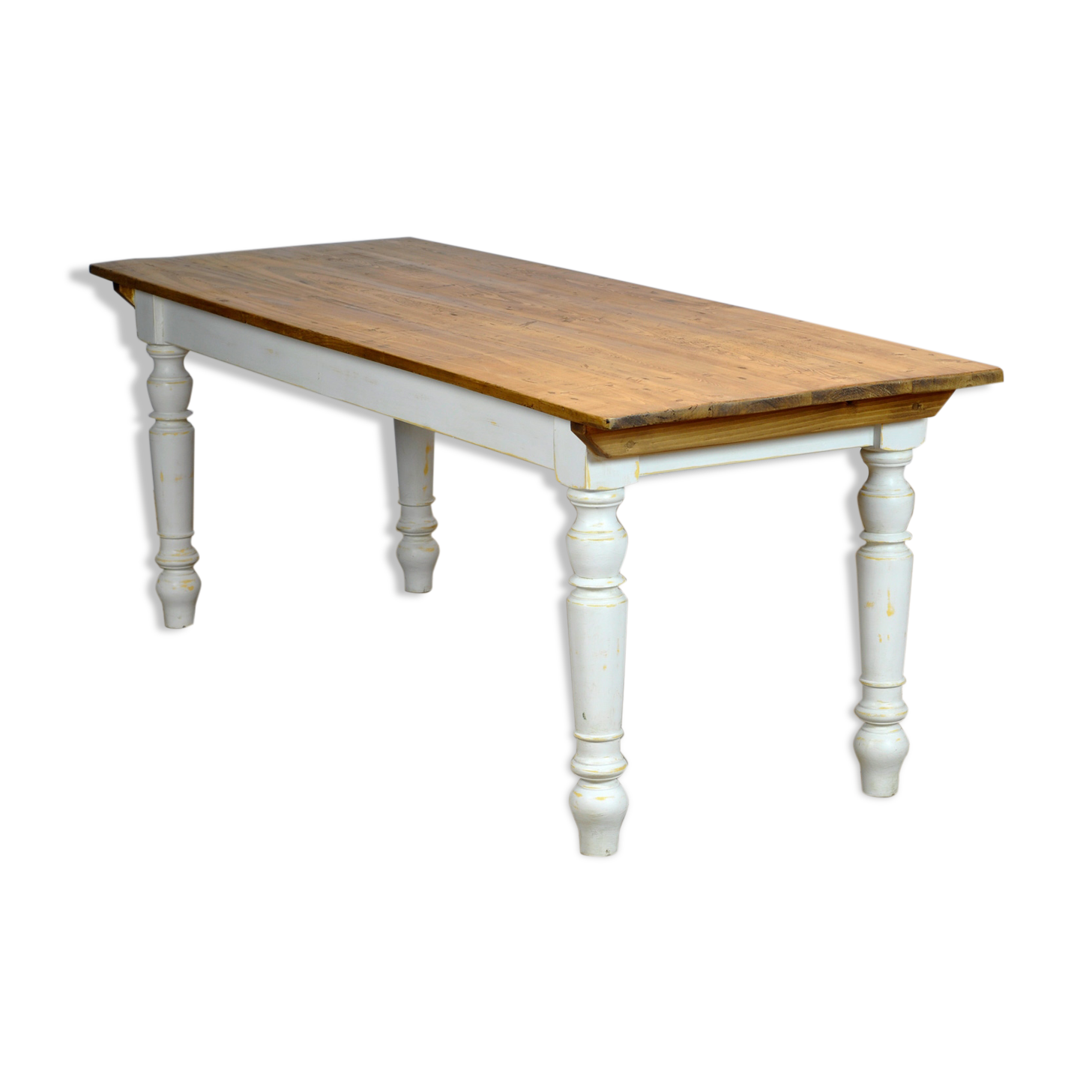 Vintage Pine Table With And Old Top