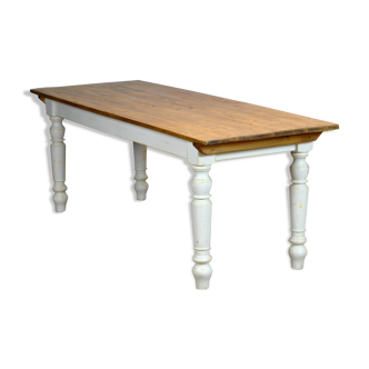 Vintage Pine Table With And Old Top
