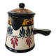 St Jean decorated earthenware teapot signed handmade decor