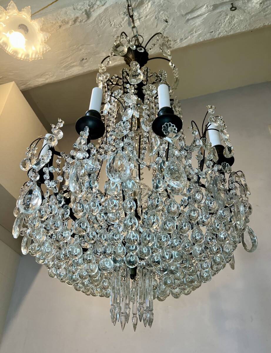 Grand lustre cage italien
