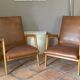 Paire de fauteuils scandinave pieds compas 1950/60