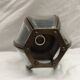 Hexagonal vestibule lantern in brass and glass dimension: height -46cm- diameter -17cm-