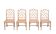 Set of 4 Chinese Chippendale Chairs Chic Regency Style Seating Woven Cane