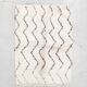 Moroccan Berber carpet Marmoucha with black zigzags 1.48x1.10m
