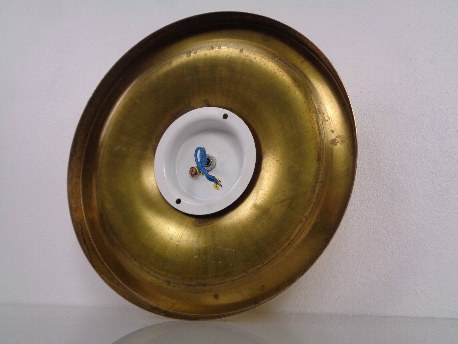 Space Age Golden Wall Lamp from Doria Leuchten, 1960s