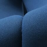 Groovy ‘M’ F598 in original blue fabric f 598 by Pierre Paulin for Artifort