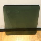 Chromium and smoked glass side table