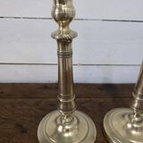 Antique pair of brass candlesticks
