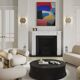 Colorful abstract art 100x80cm on stretched canvas by Bodasca