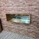 Wall-Mounted Walnut Display Cabinet with Mirrored Back – Upcycled 1960s Mid