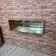 Wall-Mounted Walnut Display Cabinet with Mirrored Back – Upcycled 1960s Mid