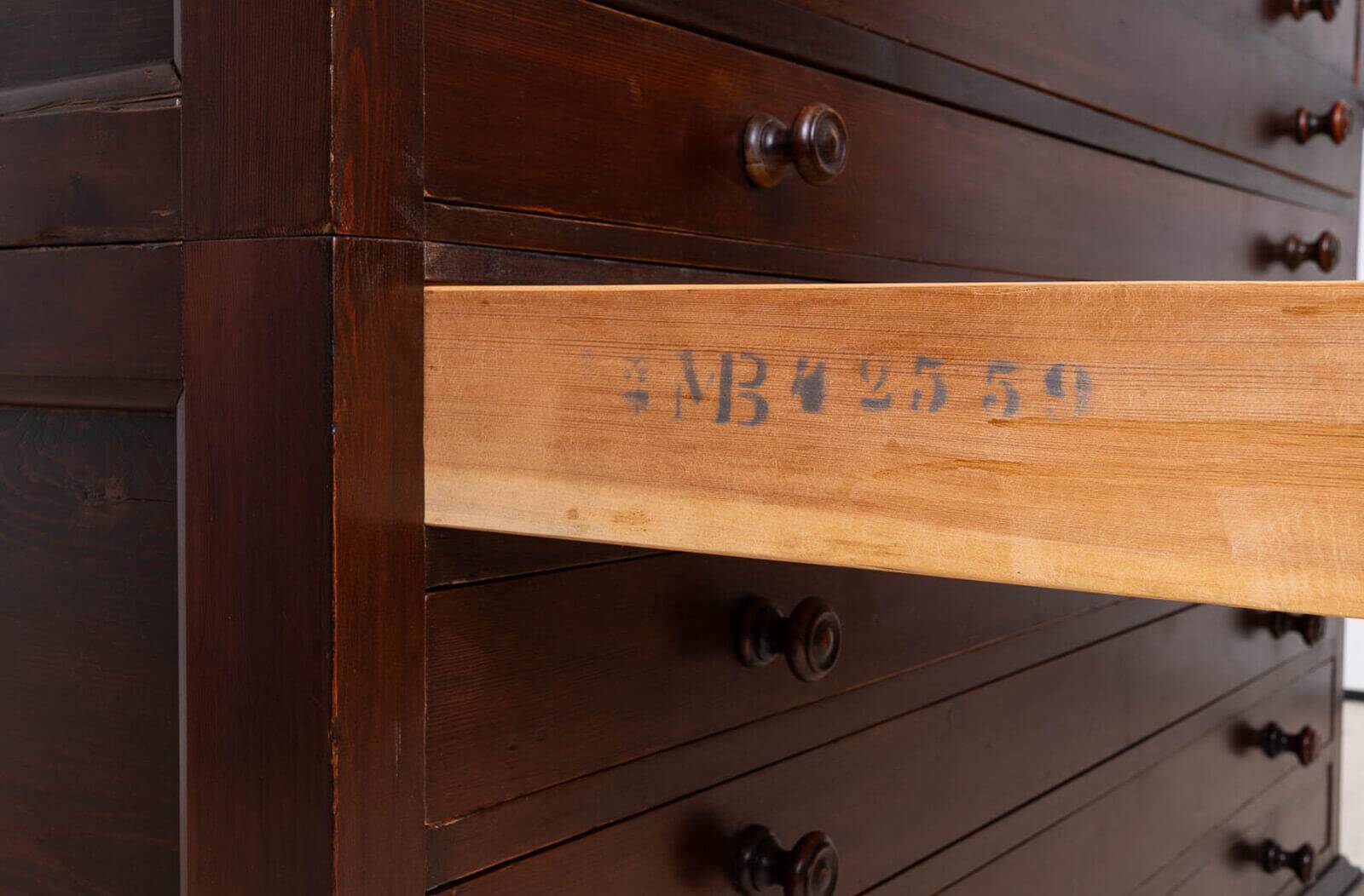 Grand classeur ou meuble à dessin, début xxe siècle, 10 tiroirs