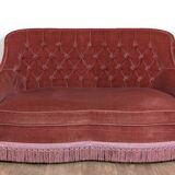 Toad sofa in old pink velvet