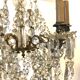 Bronze chandelier with tassels and 6 light arms