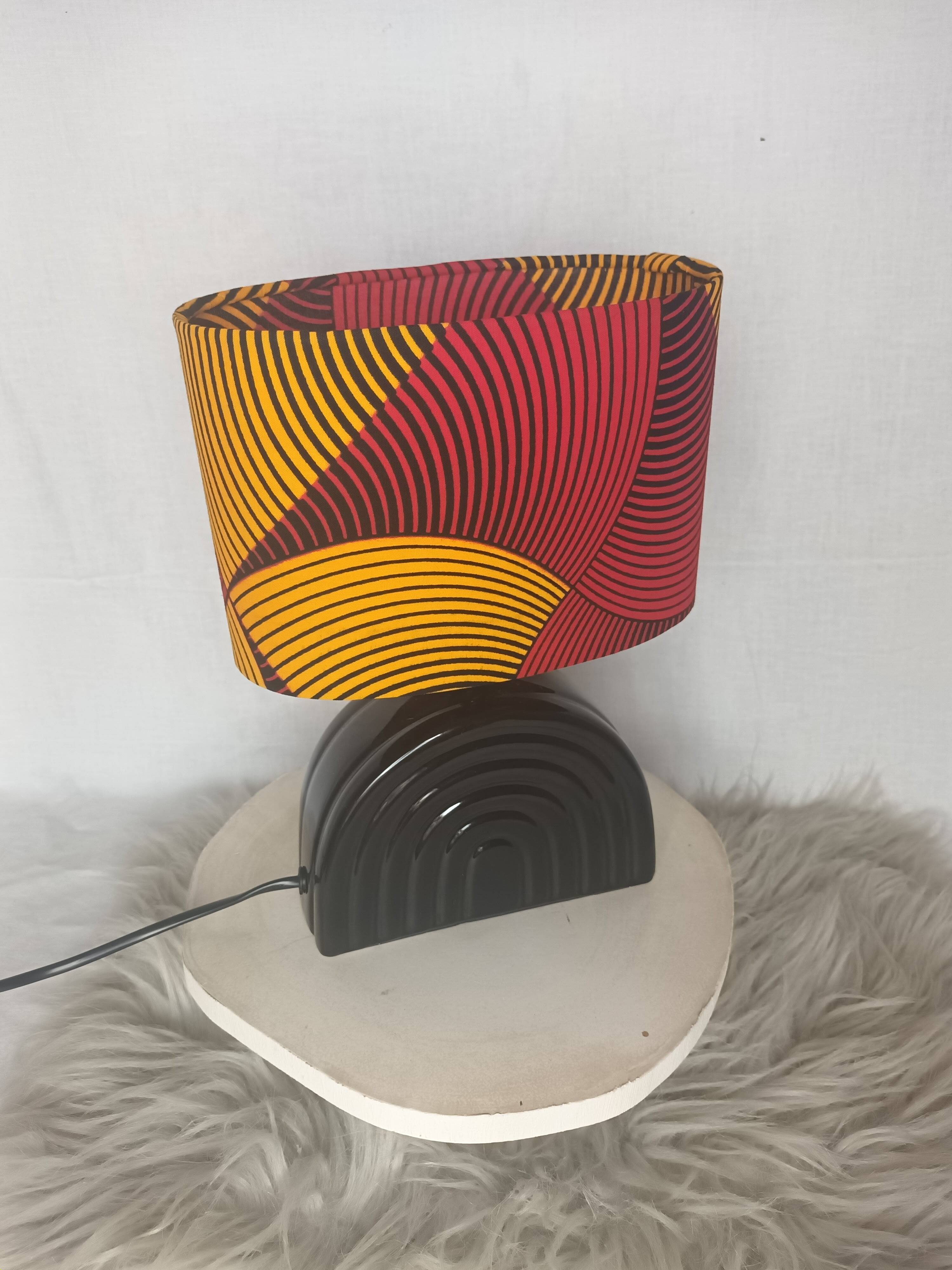 INAYA black ceramic table lamp