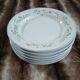 6 antique dessert plates "English Garden"