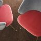 Egg curved armchairs from the 50s and 60s restored Italian design