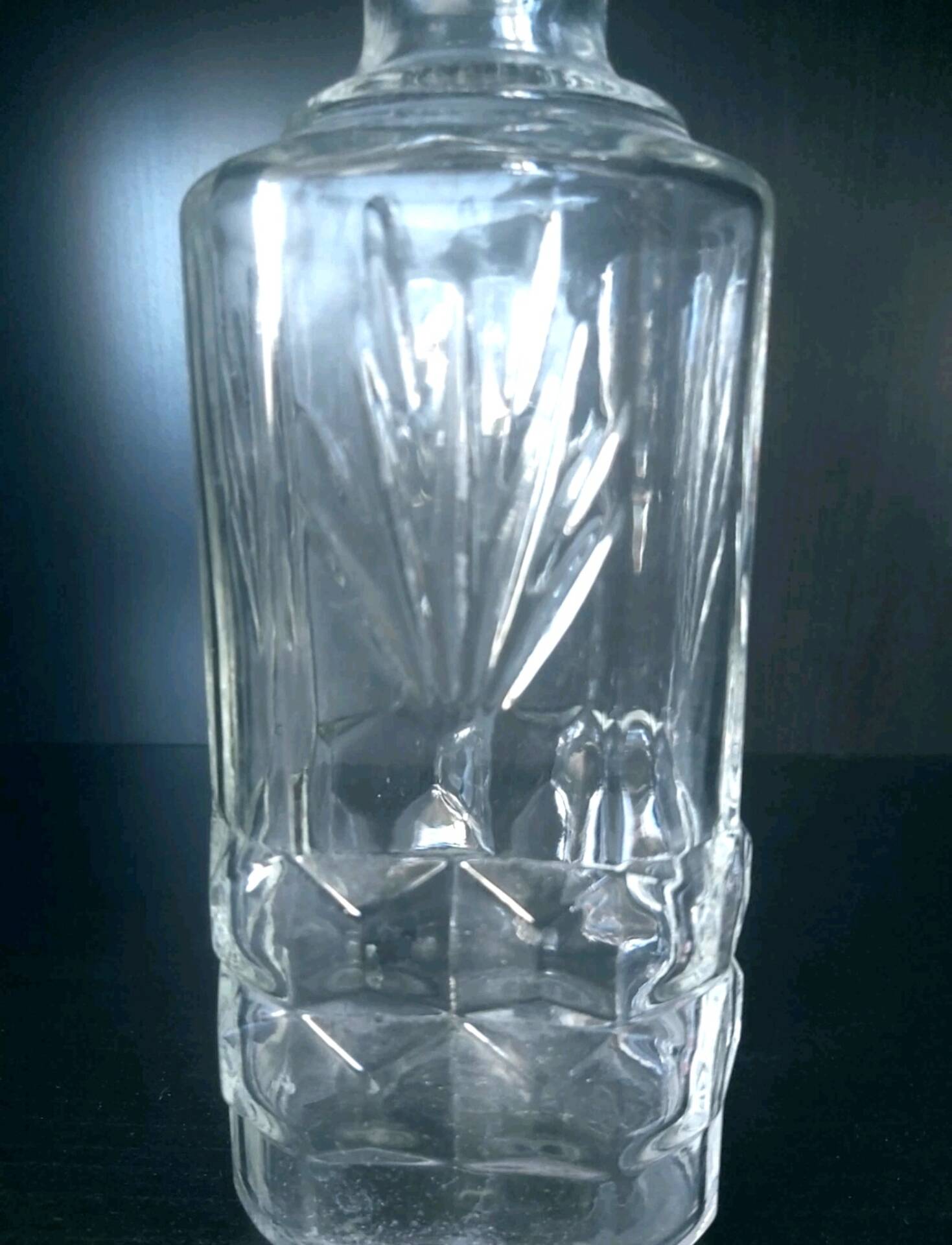 Carafe à whisky en verre taillé vintage 25 cm