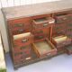 Meuble de métier administration 32 tiroirs bois vernis