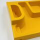 1970s yellow Space Age desk organiser