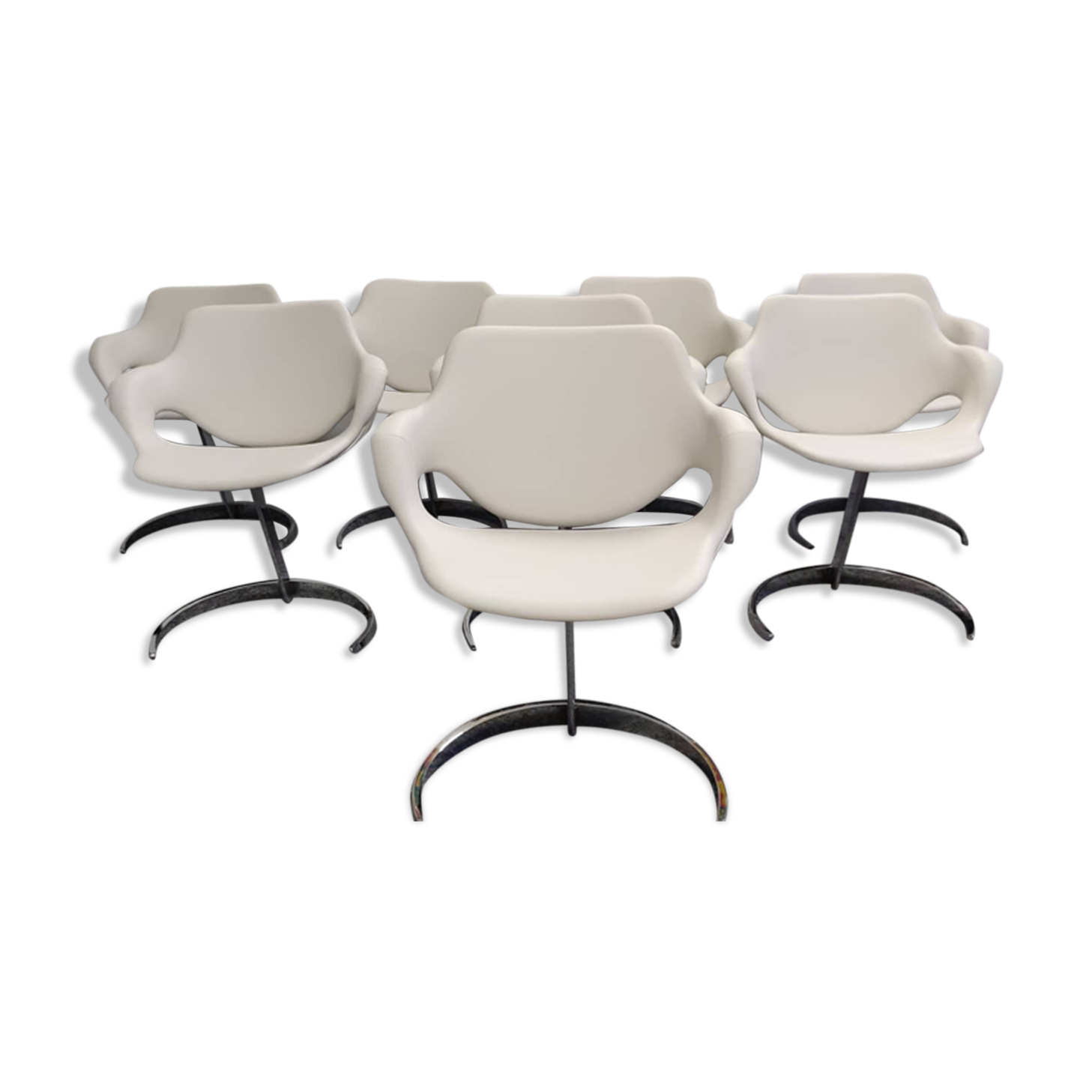 Ensemble de 8 chaises Boris Tabacoff Scimiter