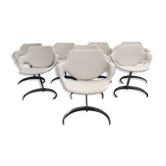 Set of 8 Boris Tabacoff Scimiter chairs