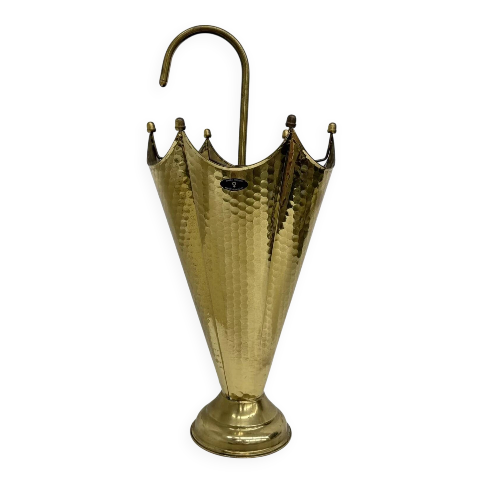Mid-century design brass umbrella stand, 1970s
