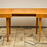 Vintage Extendable Oak Dining Table 1960s Czechoslovakia