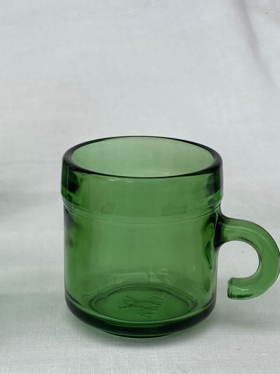 Lot of 10 vintage coffee cups green Duralex style