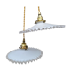 Duo of serrated opaline suspensions
