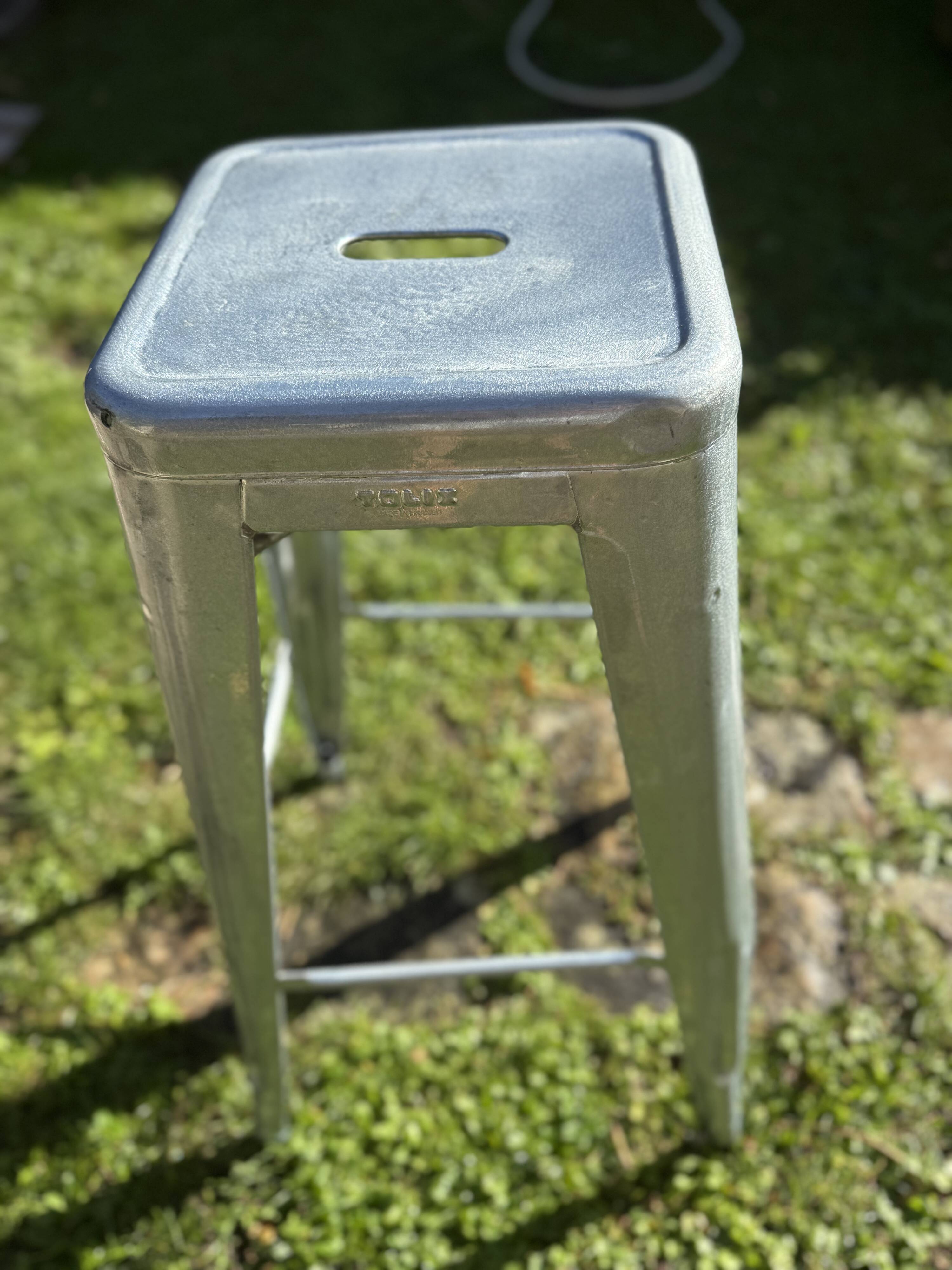 Galvanised Tolix Tabbouleh table height 75 cm original Xavier Pauchard