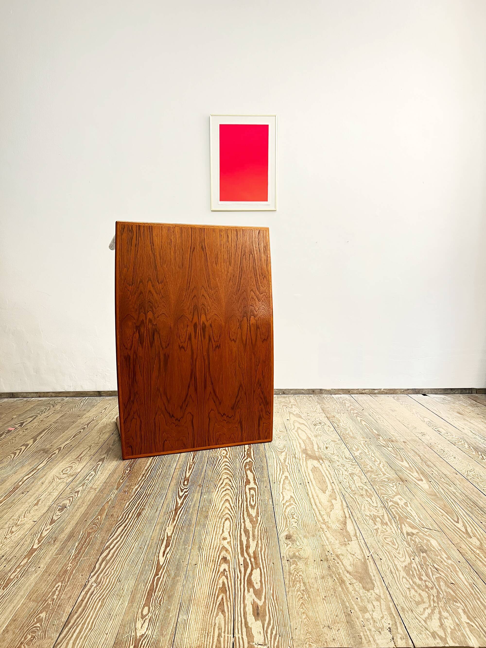 Danish mid century teak extendable dining table, denmark, 1960s
